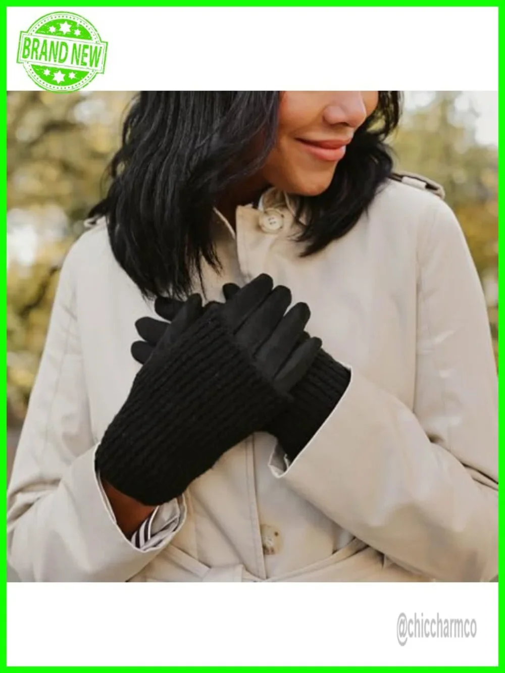 Faux Suede Gloves with Removable Knit Wrist Warmers